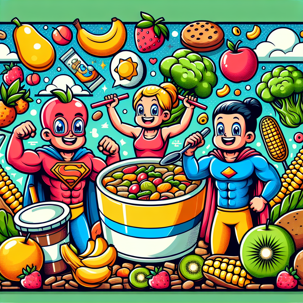 Inspirasi Poster Makanan Sehat Dengan Ilustrasi Kartun Lucu Dan Menarik